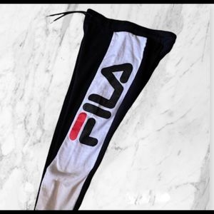 Black Fila sweatpant joggers